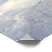 Snowman vor der roten Scheune in Columbia Falls Poster (Ecke)