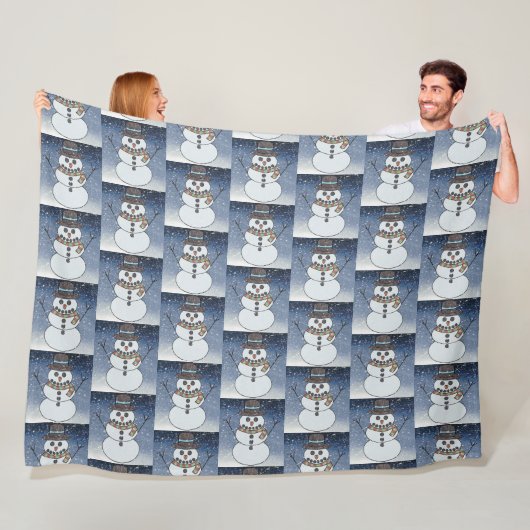 Snowman w/BG - Fleece Blanket (Beispiel)