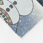 Snowman w/BG - Fleece Blanket (Ecke)