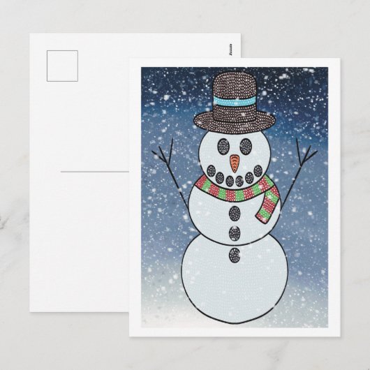 Snowman w/BG - Postkarte (Vorne/Hinten)