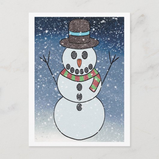 Snowman w/BG - Postkarte (Vorderseite)