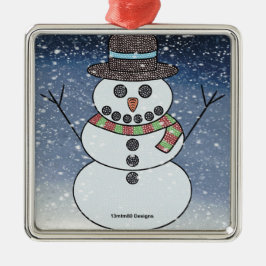 Snowman w/BG - Premium Ornament