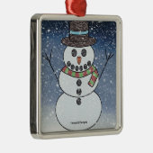 Snowman w/BG - Premium Ornament Aus Metall (Rechts)
