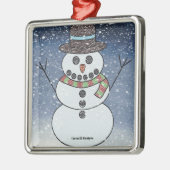 Snowman w/BG - Premium Ornament Aus Metall (Links)