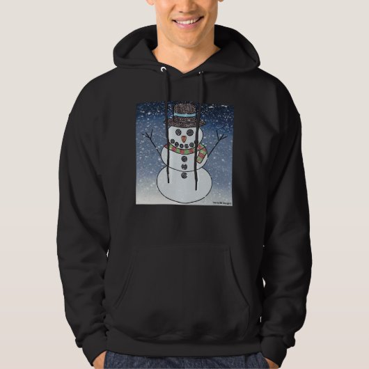 Snowman w/BG (vivid) - Männergedecktes Sweatshirt (Vorderseite)