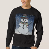 Snowman w/BG (vivid) - Männerpullover Sweatshirt (Vorderseite)