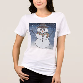 Snowman w/BG (weiß) - Damentriblend-Shirt Tri-Blend Shirt