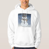 Snowman w/BG (weiß) - Männergedecktes Sweatshirt (Vorderseite)