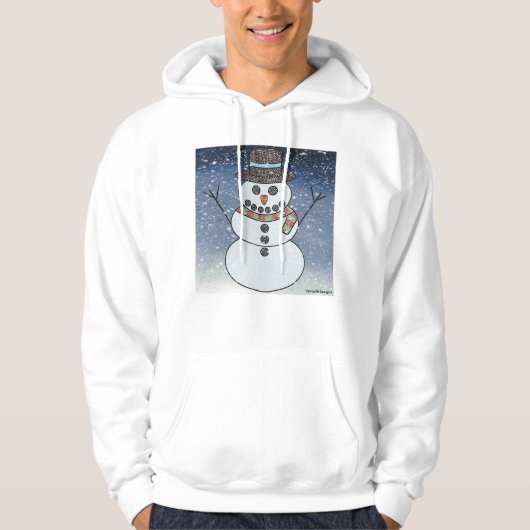 Snowman w/BG (weiß) - Männergedecktes Sweatshirt (Vorderseite)