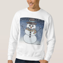 Snowman w/BG (weiß) - MännerSweatshirt Sweatshirt