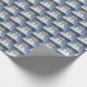 Snowman w/BG - Wrapping Paper Geschenkpapier (Ecke)