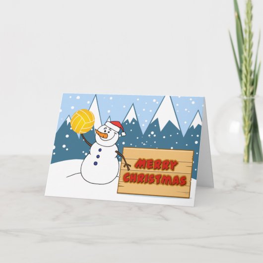 Snowman Water Polo Card Karte (Vorderseite)
