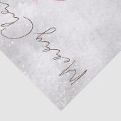 Snowman Watercolor Pink Winter Weihnachten Seidenpapier (Detail)