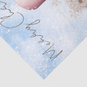 Snowman Watercolor Pink Winter Weihnachten Seidenpapier (Detail)