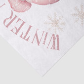 Snowman Watercolor Pink Winter Weihnachten Seidenpapier (Detail)