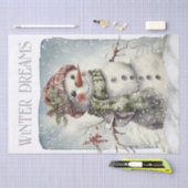 Snowman Watercolor Winter Weihnachten Seidenpapier (Handwerk)