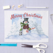 Snowman Watercolor Winter Weihnachten Seidenpapier (Handwerk)