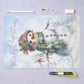 Snowman Watercolor Winter Weihnachten Seidenpapier (Handwerk)