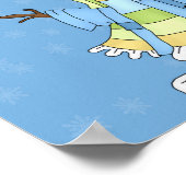 Snowman Wearing Blue - Hallo Winter Poster (Ecke)