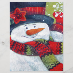 Snowman Wearing Scarf