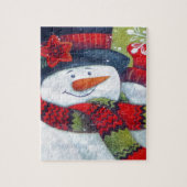 Snowman Wearing Scarf Puzzle (Vertikal)