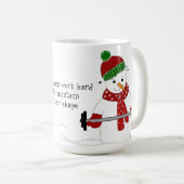 Snowman Weight Lifting Kaffeetasse (VorderseiteRechts)