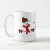 Snowman Weight Lifting Kaffeetasse (Links)