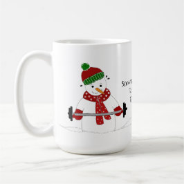 Snowman Weight Lifting Kaffeetasse