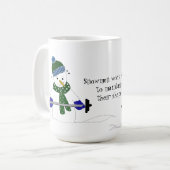 Snowman Weight Lifting Kaffeetasse (Vorderseite Links)