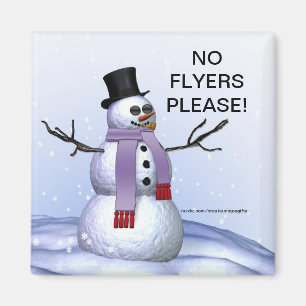 Snowman-Weihnachten keine Flyer gefallen Magneten Magnet