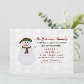 Snowman Weihnachten-Party Einladungen (Stehend Vorderseite)