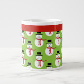 Snowman Weihnachten personalize Name Serious Coffe Jumbo-Tasse (Vorderseite)
