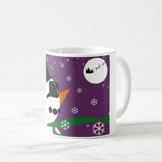 Snowman & Weihnachten Tasse (VorderseiteRechts)