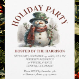 Snowman Weihnachten Vintag wünscht Papierplatte Einladung