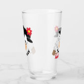 Snowman Weihnachts-Cartoon Glas (Rechts)