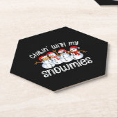 Snowman Weihnachts-Chillin mit meinen Schneemassen Untersetzer (angewinkelt)