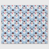 Snowman Weihnachts-Geschenkpapier Roll of Geschenkpapier (Flach)