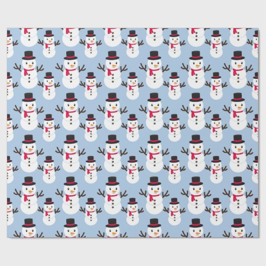 Snowman Weihnachts-Geschenkpapier Roll of Geschenkpapier (Flach)