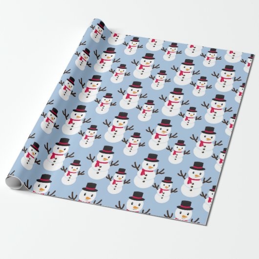 Snowman Weihnachts-Geschenkpapier Roll of Geschenkpapier (Ungerollt)