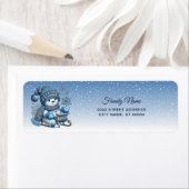 Snowman Weihnachts-Rücksendeadresse (Insitu)