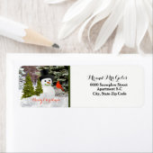 Snowman Weihnachts-Rücksendeadresse (Insitu)