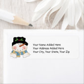 Snowman Weihnachts-Rücksendeadressen-Aufkleber (Insitu)