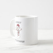 Snowman Weihnachts-Tasse Kaffeetasse (Vorderseite Links)
