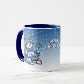 Snowman Weihnachts-Tasse Tasse (Vorderseite Links)
