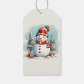 Snowman Weihnachts-Weihnachtsgeschenk Tags Geschenkanhänger (Rückseite)