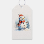 Snowman Weihnachts-Weihnachtsgeschenk Tags Geschenkanhänger (Rückseite)