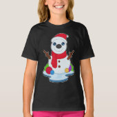 Snowman Weihnachts-Weihnachtsmannmütze T-Shirt (Vorderseite)