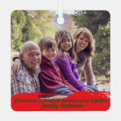 Snowman Weihnachtsbaumschnee Foto Ornament Aus Metall (Rückseite)