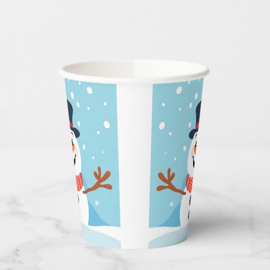 Snowman Weihnachtsfeier Papier Becher (Links)