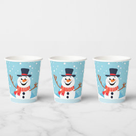 Snowman Weihnachtsfeier Papier Becher